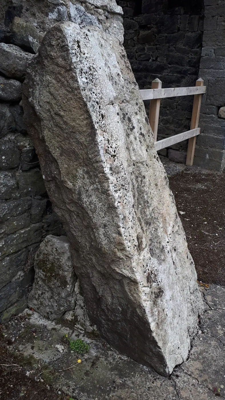 Legan Ogham stone at Legan Castle, Co. Kilkenny