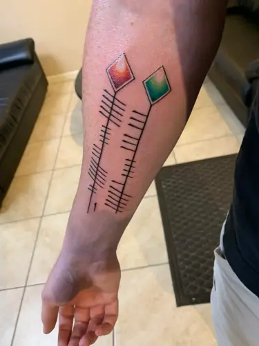 Ogham tattoo —  on wrist