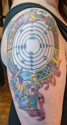 Ogham tattoo —  on arm